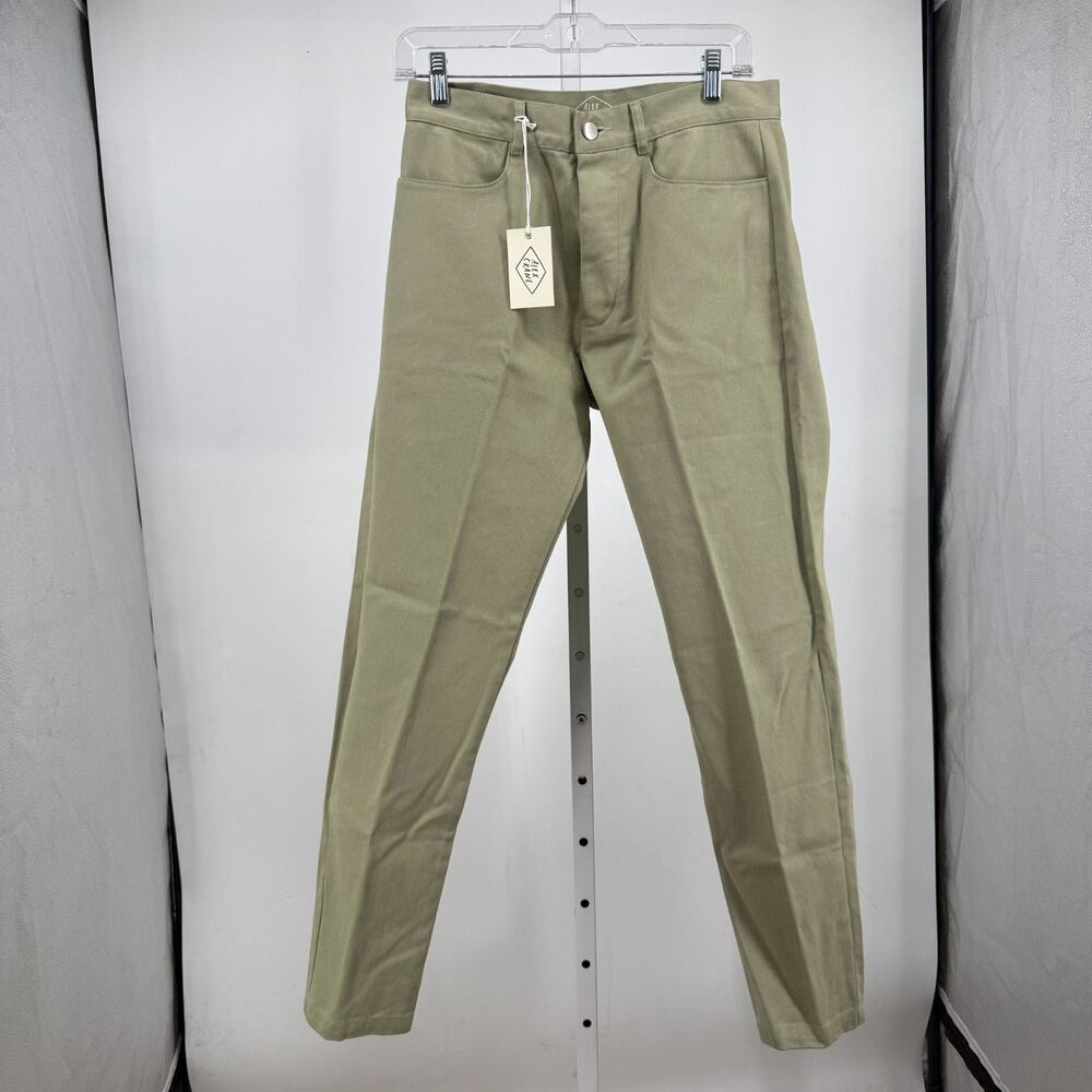 Alex Crane Pants Men 28 Sage Green Straight Leg Slim Fit Twill Minimalist Preppy